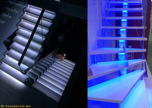 светодиодная подсветка для безопасности лестницы