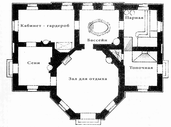план дворцовой бани царского села