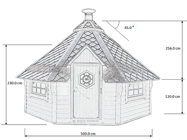 размеры и схема гриль домика